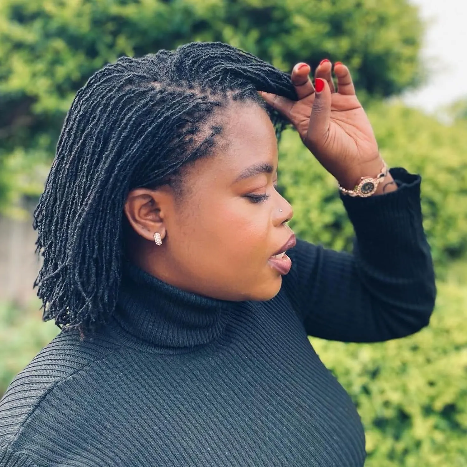 0.2 cm Width 12 Inch 30 Strands Human Hair Loc Extensions, Natural Black 100% Full Handmade Permanent Real Human Hair Dreadlock Extensions for Women/Men/Kids Can Be Dyed Bleached Curled Twisted