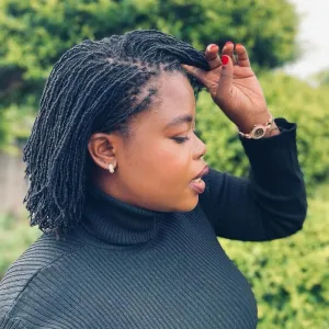 0.2 cm Width 12 Inch 30 Strands Human Hair Loc Extensions, Natural Black 100% Full Handmade Permanent Real Human Hair Dreadlock Extensions for Women/Men/Kids Can Be Dyed Bleached Curled Twisted