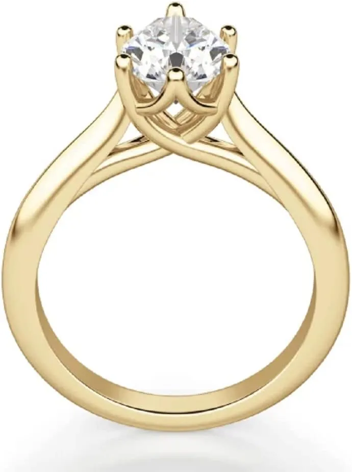 1 CT Pear Excellent Cut Moissanite Six Prong Hidden Halo Pave Basket Solitaire Engagement Ring In 14k Gold For Woman,D-VVS1
