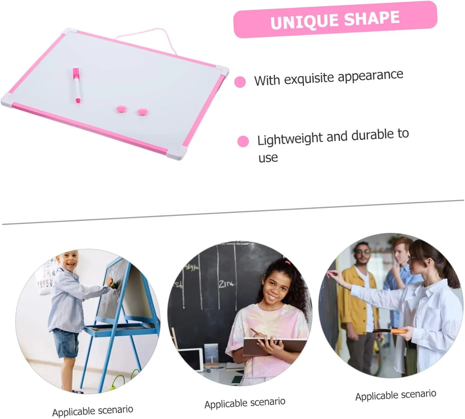 1 Double Sided Dry Erase Board Versatile Erasable Message Drawing Board for Home Office Creative Arts Space Saving Design Lightweight