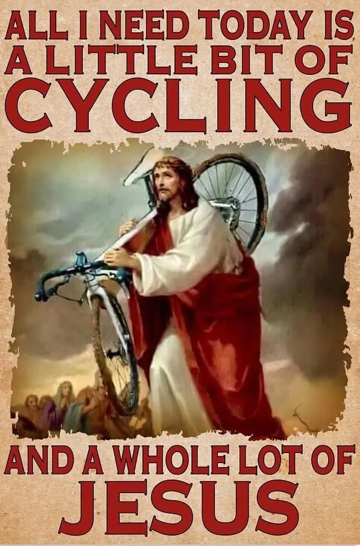 1000 Piece Jigsaw Puzzle Jesus All I Need Today is A Little Bit of Cycling Difficult and Challenge Jigsaw Puzzle Funny Family Teenager Entertainment Game Creative Puzzle Wooden Jigsaw Puzzles Props