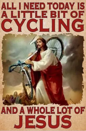 1000 Piece Jigsaw Puzzle Jesus All I Need Today is A Little Bit of Cycling Difficult and Challenge Jigsaw Puzzle Funny Family Teenager Entertainment Game Creative Puzzle Wooden Jigsaw Puzzles Props