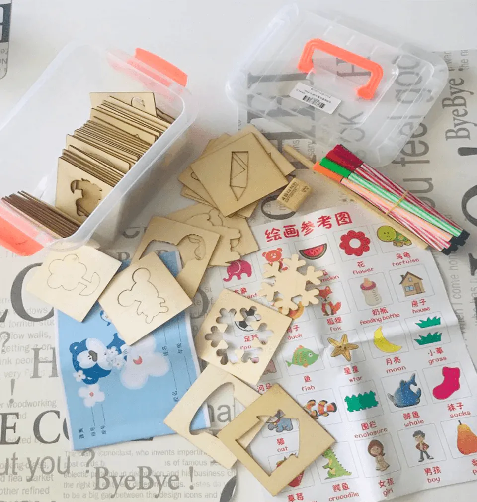 100Pcs Baby Toys Drawing Toys Coloring Board Children Creative Doodles Early Learning Education Toy Boy Girl Learn Drawing Tools