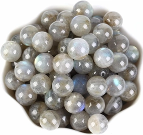100pcs 6mm Natural Labradorite Gemstones Loose Spacer Round Stone Beads for Jewelry Making Necklaces Bracelets