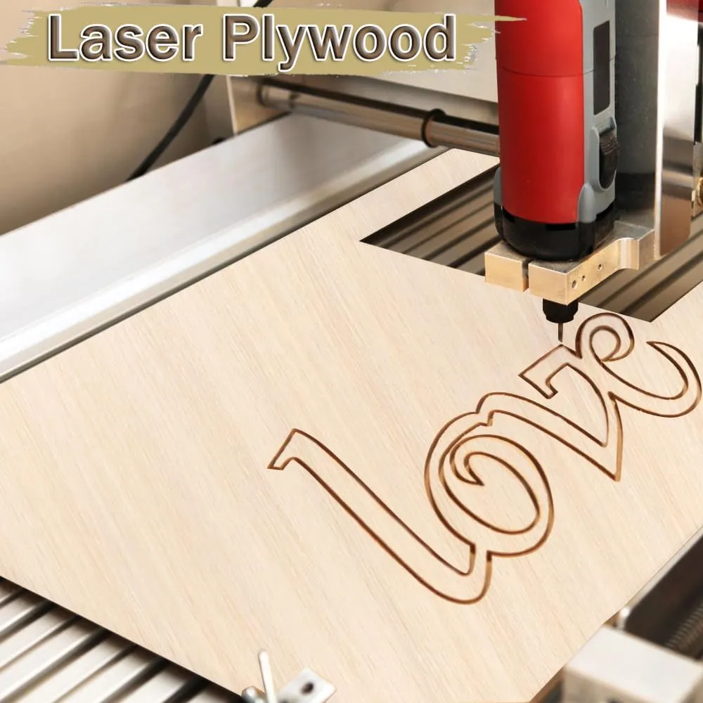 12 Pack Basswood Sheets 12"x20"x1/8" for Crafts - 3mm Unfinished Wood Plywood Crafts, Ideal for DIY Ornaments, Drawing, Painting, Engraving, Staining, Model Carving, Burning, Laser Cutting