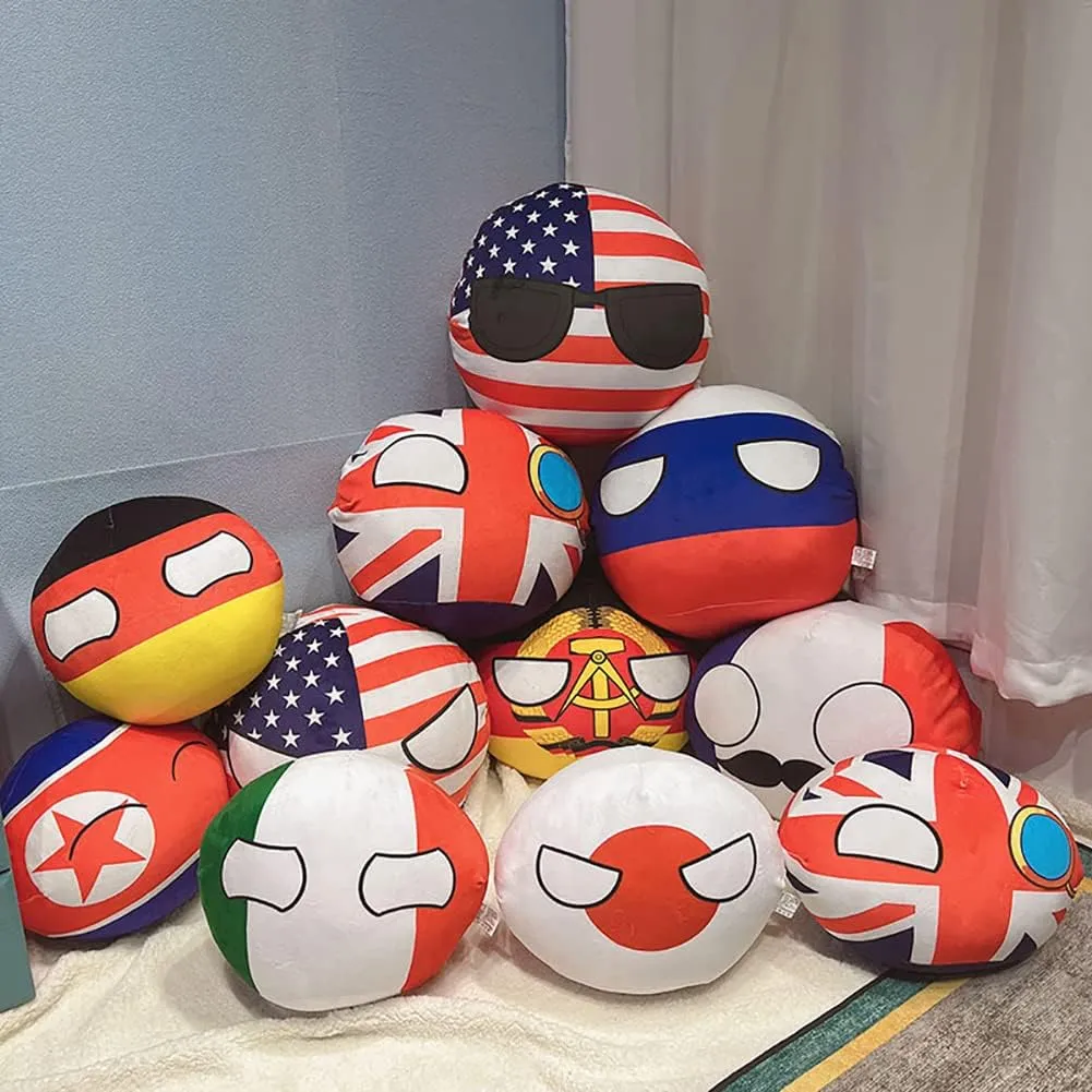 12Inch Country Ball Plushies, CountryBall Plush Stuffed Plush Toy, Birthday Xmas Gift for Kids Boys Girls (America)
