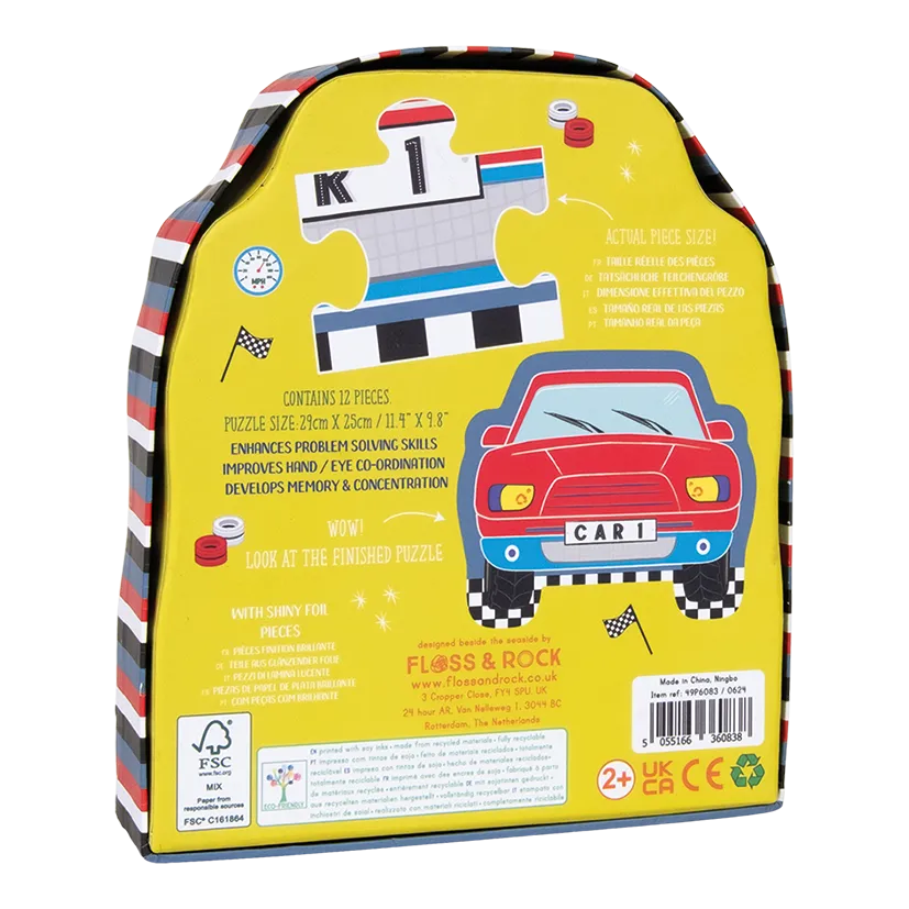 12pc Cars Shaped Jigsaw Puzzle
