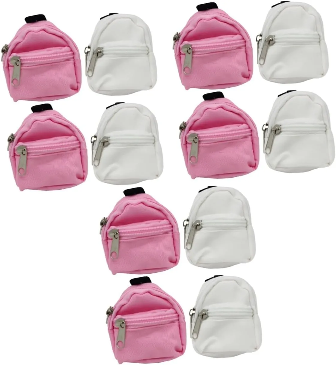 12pcs Doll Mini Backpack Doll Schoolbags for Boys and Girls Washable and Reusable for Bedroom and Dressing Room Decor