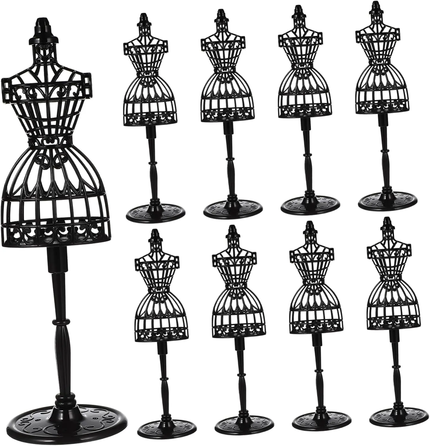 12Pcs Scale Dollhouse Display for Fashion Doll Outfits