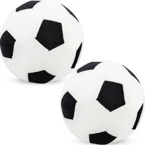 2 Pack Plush Soccer Ball Pillow Fluffy Stuffed Toy Soccer Ball Soft Sports Throw Pillows for Home Bedroom Sofa Decoration Sport Theme Birthday Party Supplies