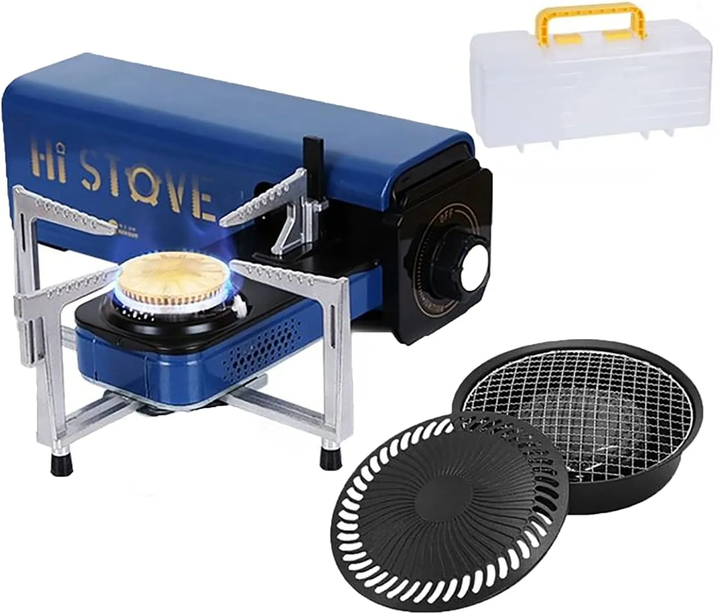2025 Folding Cassette Stove, Outdoor Portable Picnic Gas Stove, Free Adjustment of Firepower, Butane Camp Stove with Suitcase, for Outdoor Patio, RV Trip Picnic