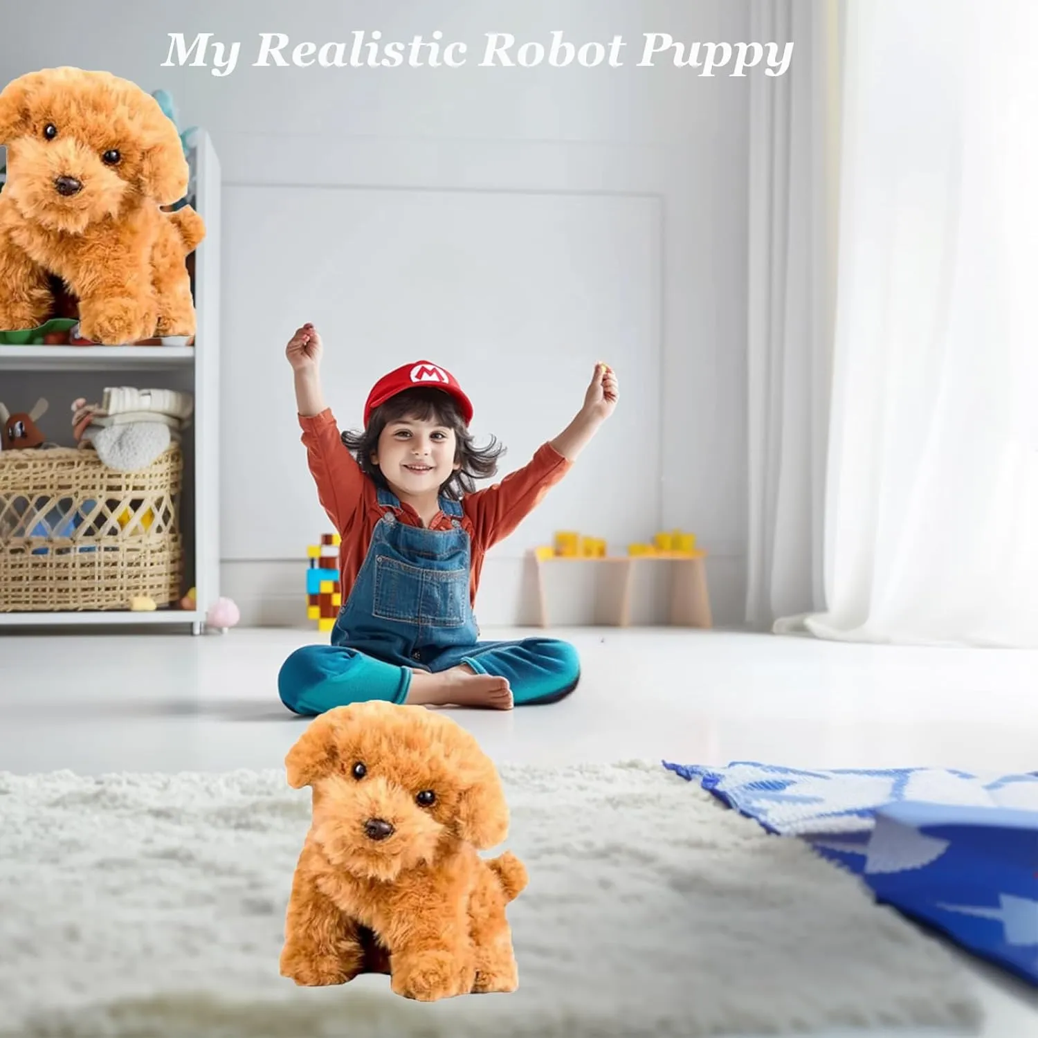 2025 New Nicoo - My Realistic Robot Puppy,Robot Puppy That Acts Like A Real Puppy,Ai Robotic Dog,Walking, Barking, Tail Wagging (C11-1PCS)