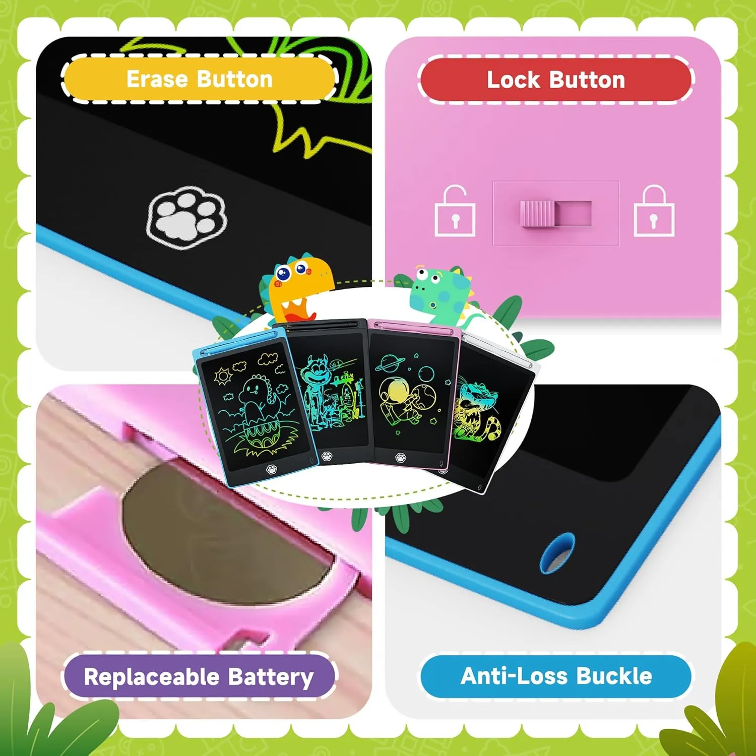 26 Packs LCD Writing Tablet, 8.5INCH Doodle Board for Kids, Erasable Kids Drawing Pad, Electronic Drawing Writing Board for Learning & Education, Black Blue Pink