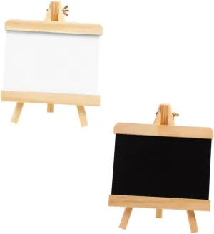 2pcs Wooden Multi-Function Chalkboard Drawing Board for Boy Girl Creative Message Board for Parties Weddings Activities and Home Decor
