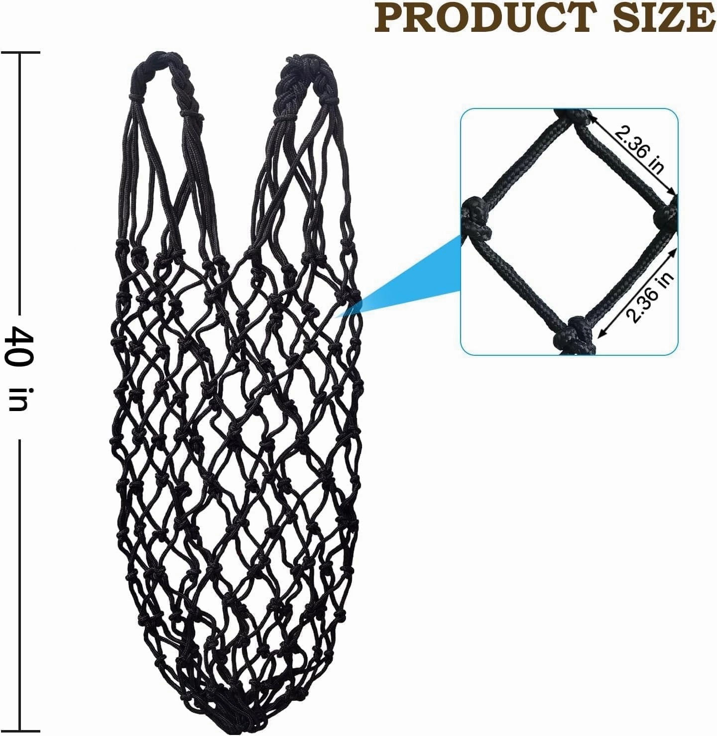 2PCS Hay Net for Horses,Slow Feed Hay Bag for Horses Goat Sheep,Hanging Hay Feeder Bag for Horses Stable Stall Paddock Rest Toy