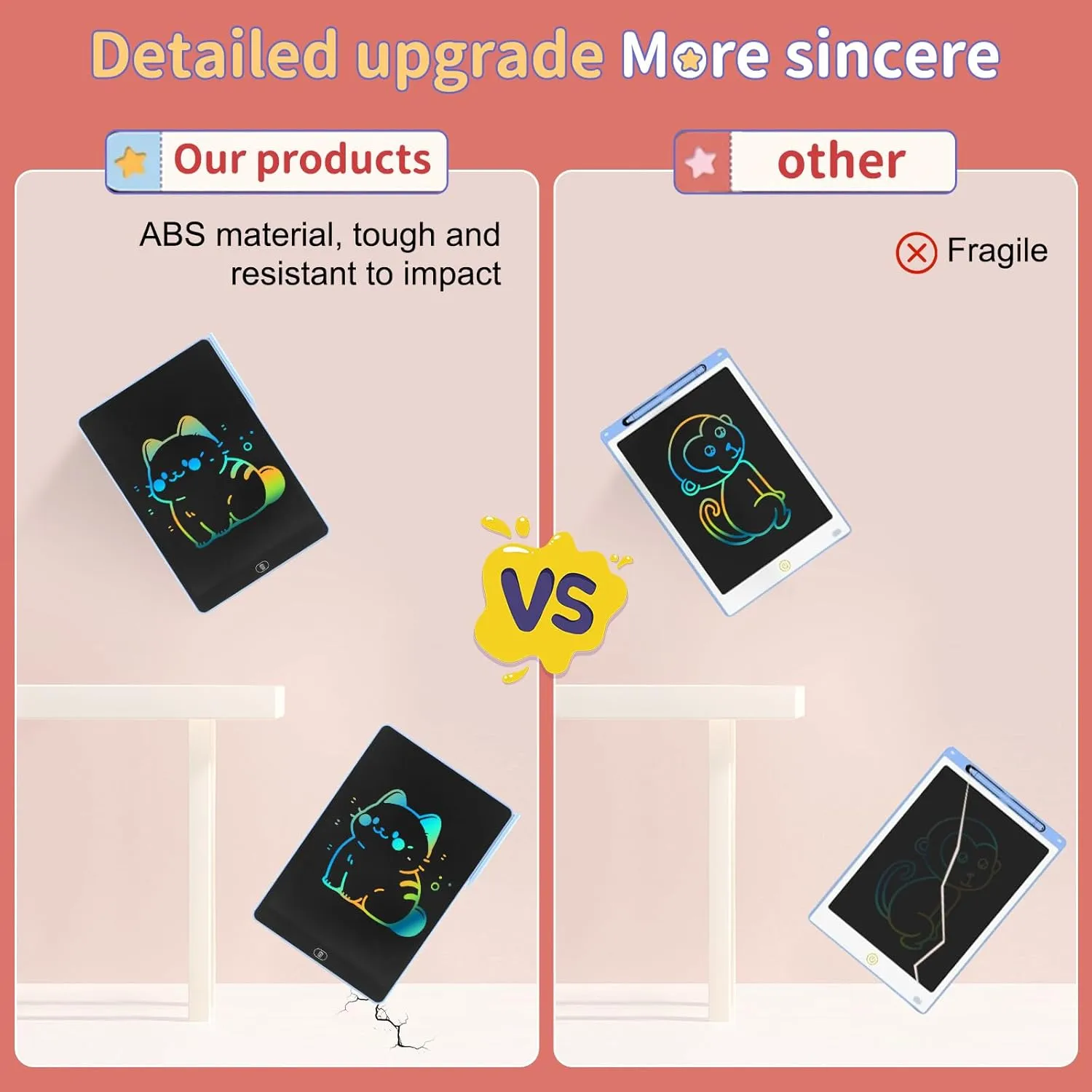 3 Pack 16 Inch LCD Writing Tablet for Kids Adults,Toddler Toys 3 4 5 6 Doodle Board Sensory Toys for Toddlers Road Trip Essentials Car Game Christmas Birthday Gifts Boys Girls （Pink Bule Black）