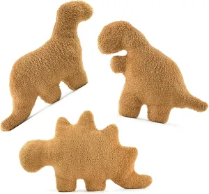 3 Packs Dino Nugget Pillow Set, Funny Chicken Nugget Plushie Birthday Gift, Dino Decorative Throw Pillow for Kids Room Decor, Dinosaur Stuffed Animal Idea Birthday Gift for Teens Kids and Adult