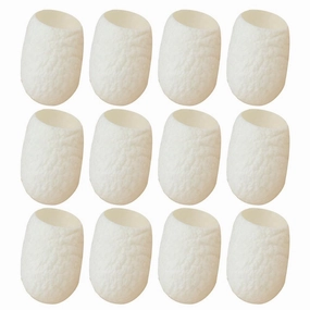 30pcs Finger Cleaning Sponge Cleaning Sponges for Household Use White Nursing Scrubs Peeling Silkworm Balls Face Cleansing Pad Facial Care Product Cleaning Supply Pores