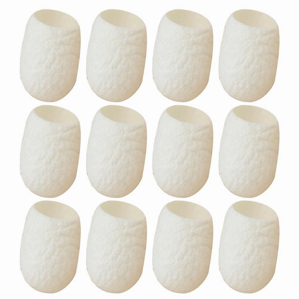 30pcs Finger Cleaning Sponge Cleaning Sponges for Household Use White Nursing Scrubs Peeling Silkworm Balls Face Cleansing Pad Facial Care Product Cleaning Supply Pores