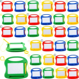 32 Pack Mini Magnetic Drawing Board Bulk Small Magnetic Doodle Board Portable Doodle Scribbler Boards Toys for Kids Toddler Birthday Party Favors Classroom Prizes Goodie Bag Fillers