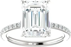 3.50 CT EmeraldI nfinity Accent Engagement Ring Wedding Eternity Band Vintage Solitaire Silver Jewelry Halo-Setting Anniversary Praise Vintage Ring Gift