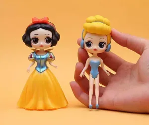 3Pcs Princess Figures Set Ornaments Series Easter Egg Doll,for Party Decoration, Gift for Youngsters (6 Princess Doll 12 Dress Set E)