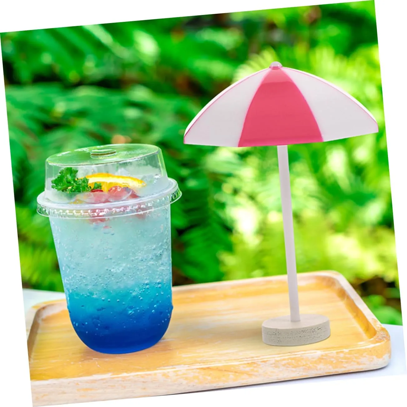 3sets Fairy Garden Miniature Decor Beach Umbrella Props Mini House Furniture for Miniature Sets 8pcs*3