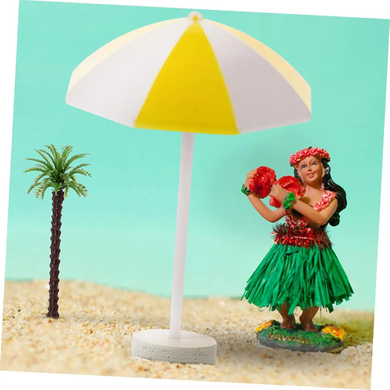 3sets Fairy Garden Miniature Decor Beach Umbrella Props Mini House Furniture for Miniature Sets 8pcs*3