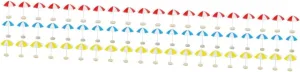 3sets Fairy Garden Miniature Decor Beach Umbrella Props Mini House Furniture for Miniature Sets 8pcs*3