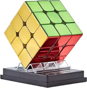 3x3 Speed Cube, Cyclone Boys Magnetic Magic Cube Mirror Reflective 3x3x3 Original Stickerless Vivid Shiny Cube 3D Brain Teaser Puzzle Cube for Kids Adults Boys Girls
