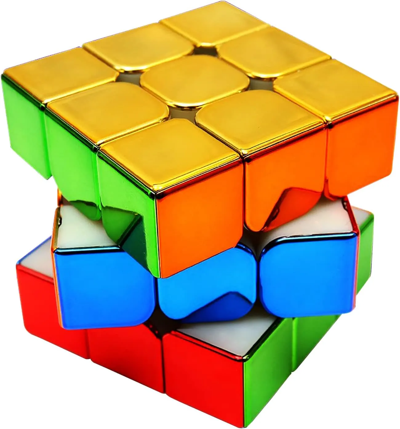 3x3 Speed Cube, Mirror Surface Magic Cube, Original Stickerless Magic Cube, A Shiny Puzzle Game and a Brain Teasers