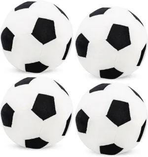 4 Pack Plush Soccer Ball Pillow Stuffed Toy Soccer Ball Soft Sports Throw Pillows for Home Bedroom Sofa Decoration Sport Theme Birthday Party Supplies
