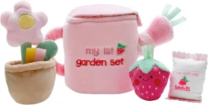 4 Piece Plush My First Garden Play Set with Sensory Toys for Baby, Pink, 6 inch
