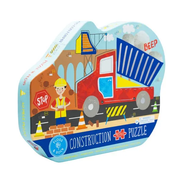 40pc Construction Truck Shaped Puzzle