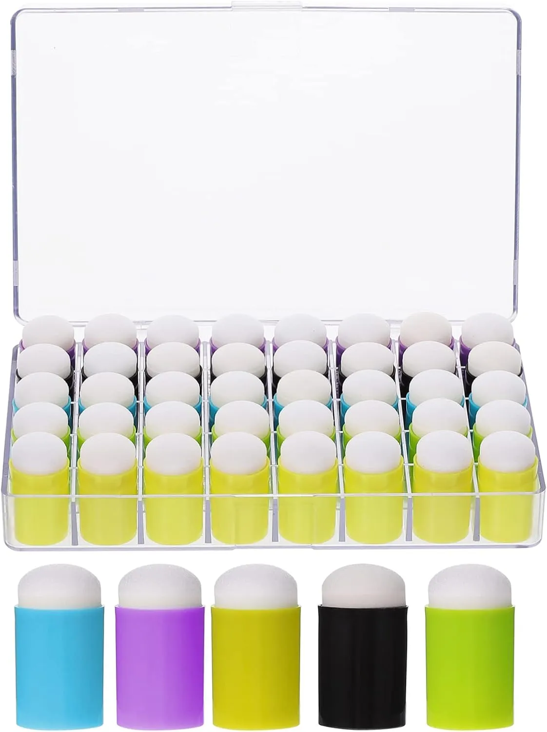40pcs Boy Girl Painting Finger Cover Sleeves Sponge Daubers for Creative Art Projects Non- Skin-Friendly Craft Supplies for Boys and Girls Fun Drawing Accessories