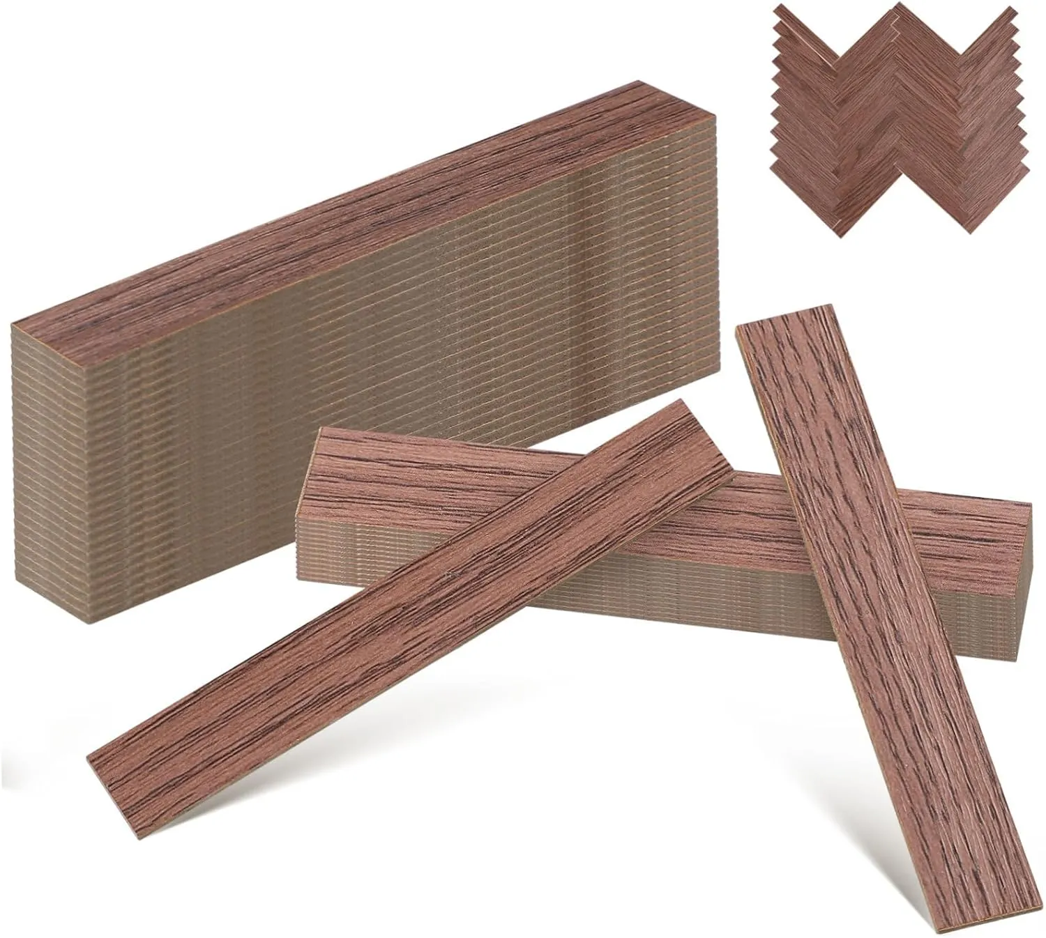 40Pcs Mini Dollhouse Flooring Tiles Self Adhesive Walnut Decor for DIY Dollhouse Versatile Miniature House Floor Design for Creative Home Decoration