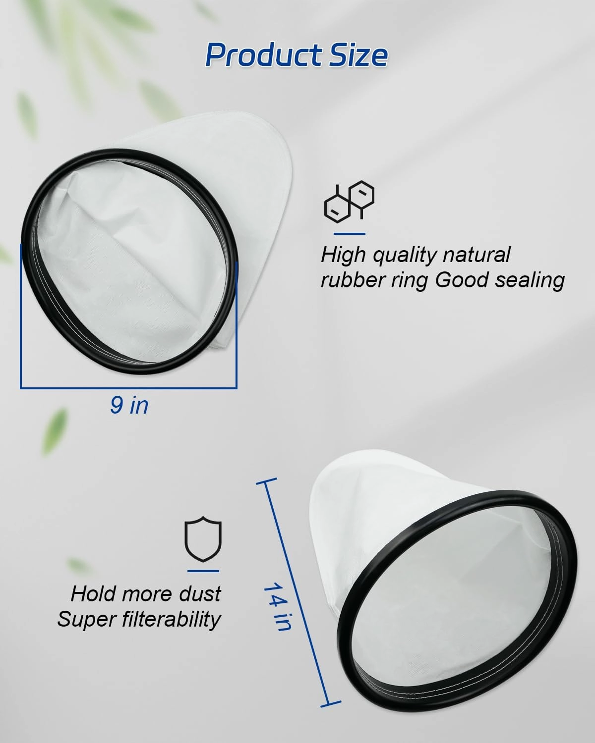 4 Pack Vacuum Filter Bag Cloth 2KE2105000 Replacement Compatible with Hoover&Royal Backpack Cloth Shoulder Vacuum Cleaner C2401 RY4000