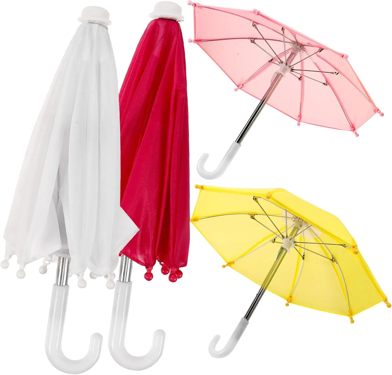 4Pcs Mini Doll House Umbrella Tiny Umbrella Decorations for Dollhouse Miniature Accessories for Creative Play Options