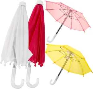 4Pcs Mini Doll House Umbrella Tiny Umbrella Decorations for Dollhouse Miniature Accessories for Creative Play Options