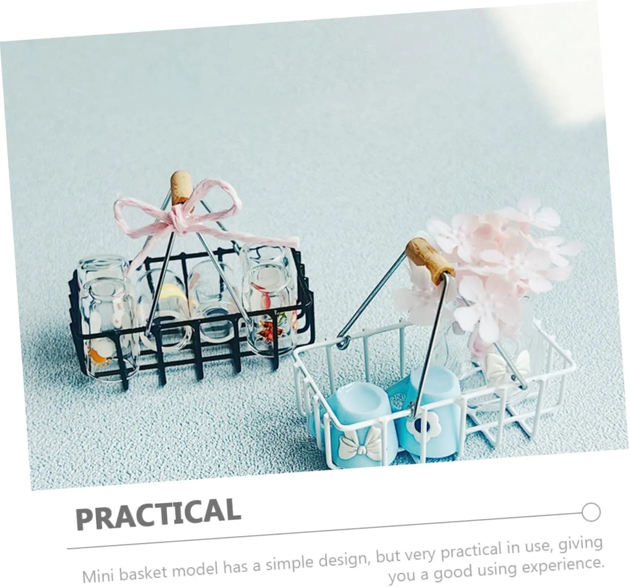 4pcs Miniature Baskets Decorative Storage Models for Dollhouse Decor Charming Design for Desktop Mini Furniture Inspires Creativity and Imagination Teens