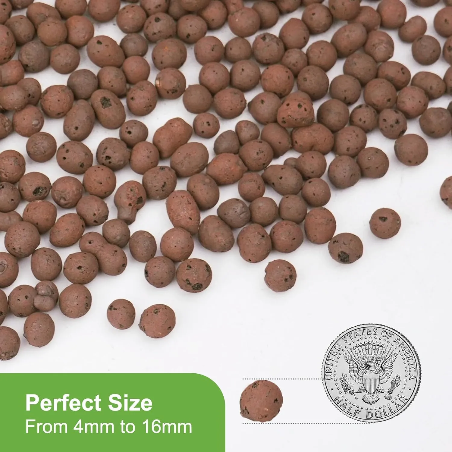 5 lbs LECA Clay Pebbles for Plants, 4-16mm LECA Balls for Indoor Plants Hydroponic, Aquaponics, Natural Leca Balls for Soil Root Development, Orchid Potting Mix