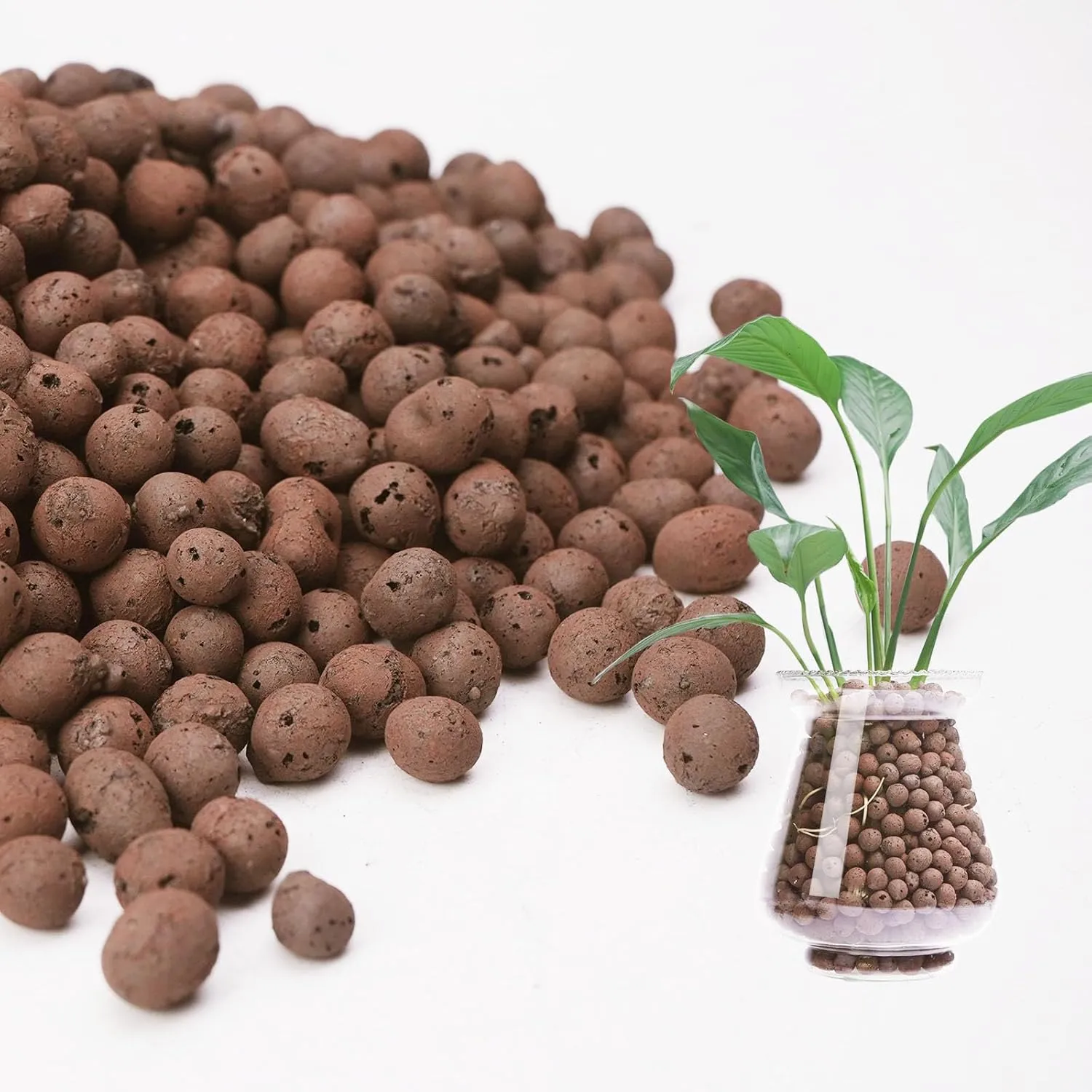 5 lbs LECA Clay Pebbles for Plants, 4-16mm LECA Balls for Indoor Plants Hydroponic, Aquaponics, Natural Leca Balls for Soil Root Development, Orchid Potting Mix