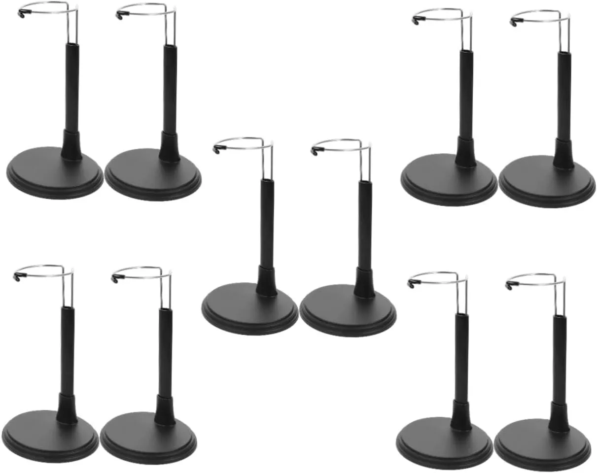 5sets Action Figure Base Display Stand Doll Model Stand Detachable Wire Holder 2pcs*5