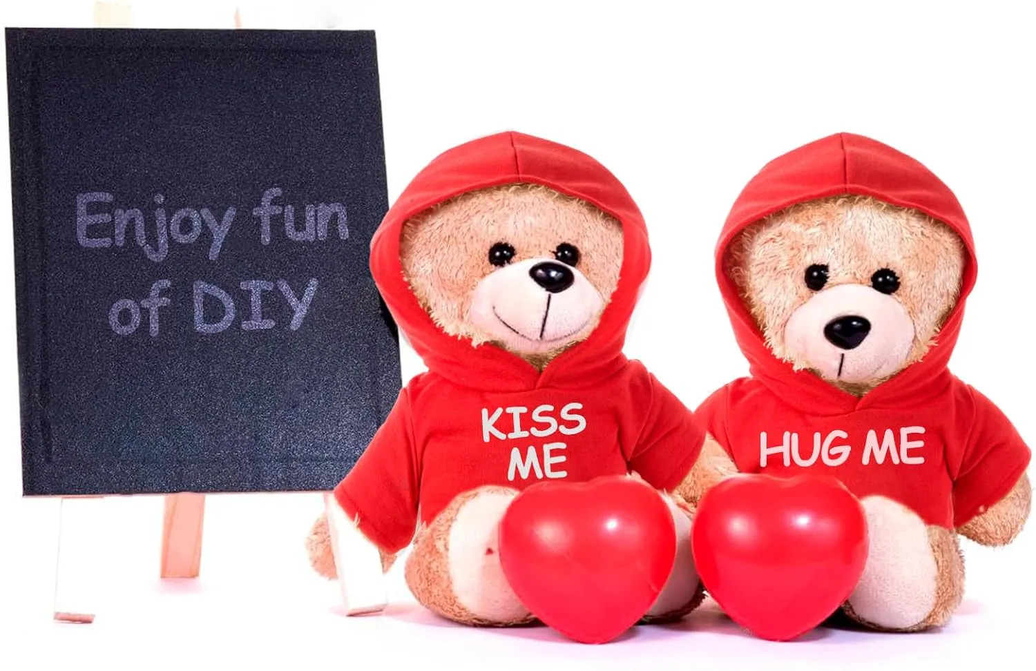 6 PCS Christmas Stuffed Bear Clothes Tee Shirt Red Sublimation Plush Bear Shirts Classic Stuffed Animal Bear T Shirts Hoodie 14-18 Inches Stuffed Bear Dolls