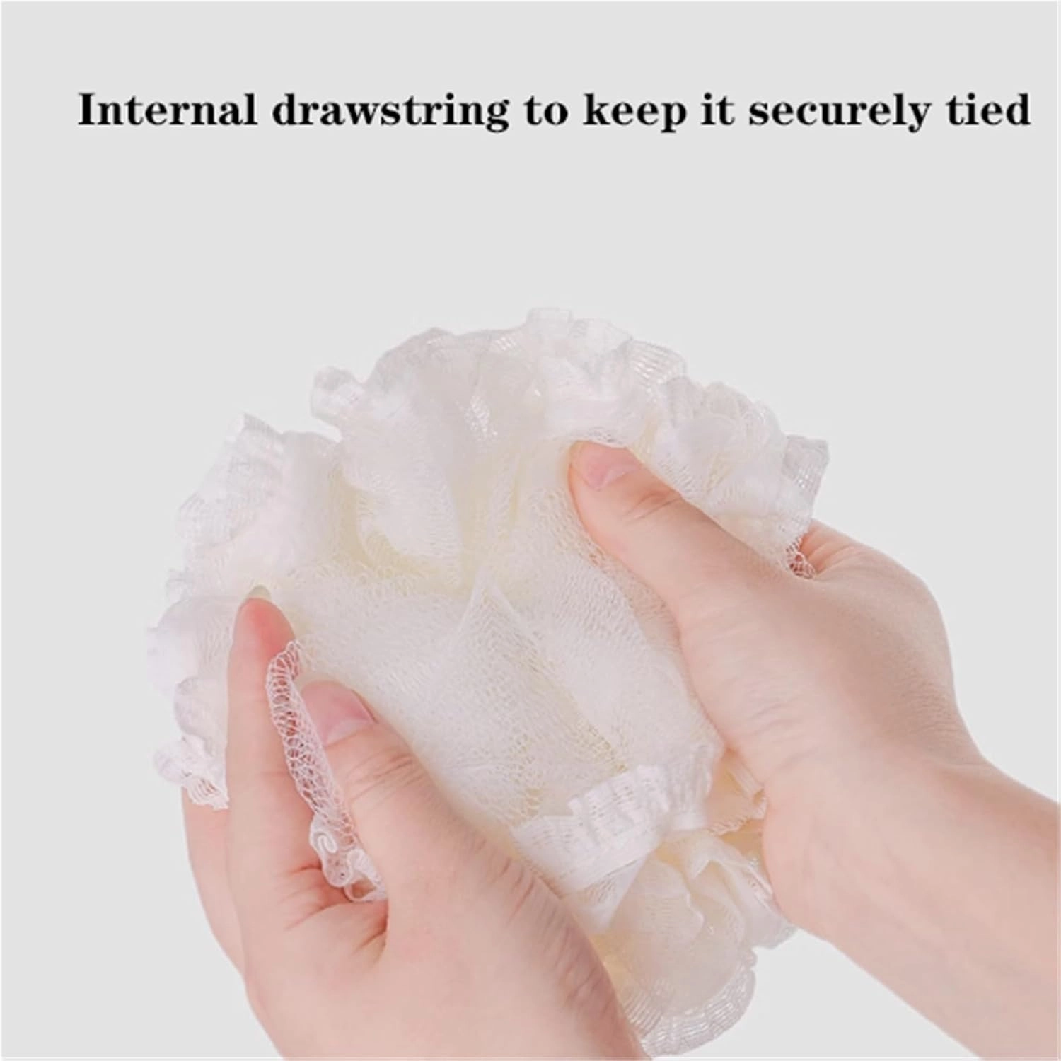 60g Loofah Sponge, Exfoliate, Strongly Tied, Soothe Skin, Bath Mesh Pouf Shower Ball, Foam Up in 3 Seconds, for Women and Men, 2 pcs(C)