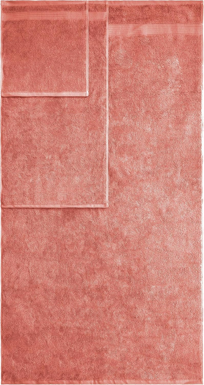 6 Piece Towel Set for Bathroom Clearance Prime, 100% Cotton Turkish Bathroom Towels, 2 Bath Towels 2 Hand Towels 2 Washcloths, Coral