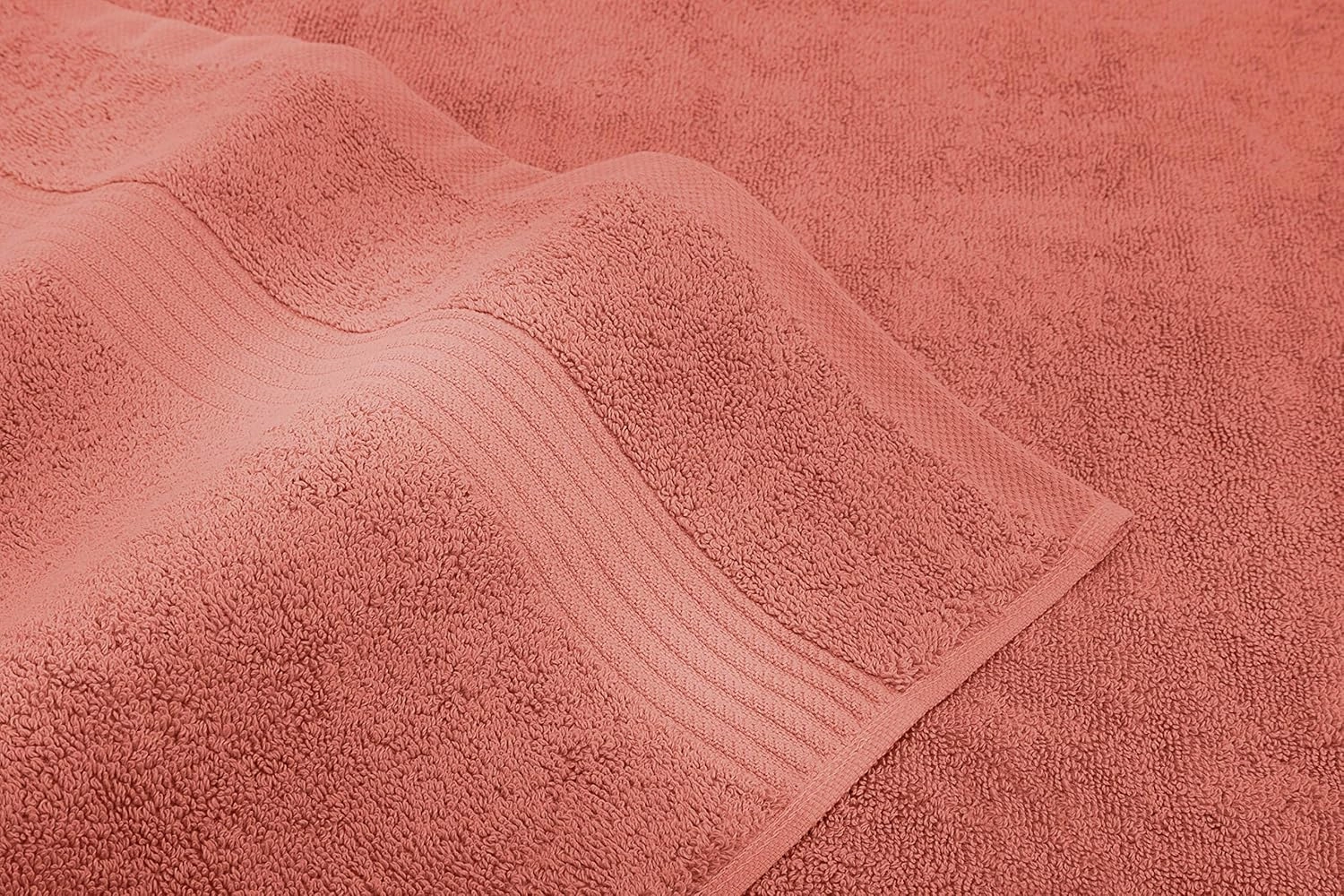 6 Piece Towel Set for Bathroom Clearance Prime, 100% Cotton Turkish Bathroom Towels, 2 Bath Towels 2 Hand Towels 2 Washcloths, Coral