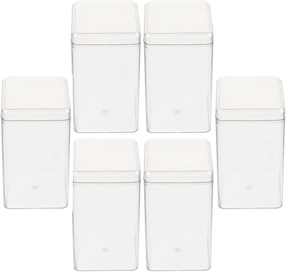 6Pcs Transparent Doll Display Box Sturdy Plastic Figurine Case for Collectibles and Models for DIY Micro Landscape and Home Organization