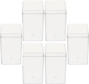 6Pcs Transparent Doll Display Box Sturdy Plastic Figurine Case for Collectibles and Models for DIY Micro Landscape and Home Organization