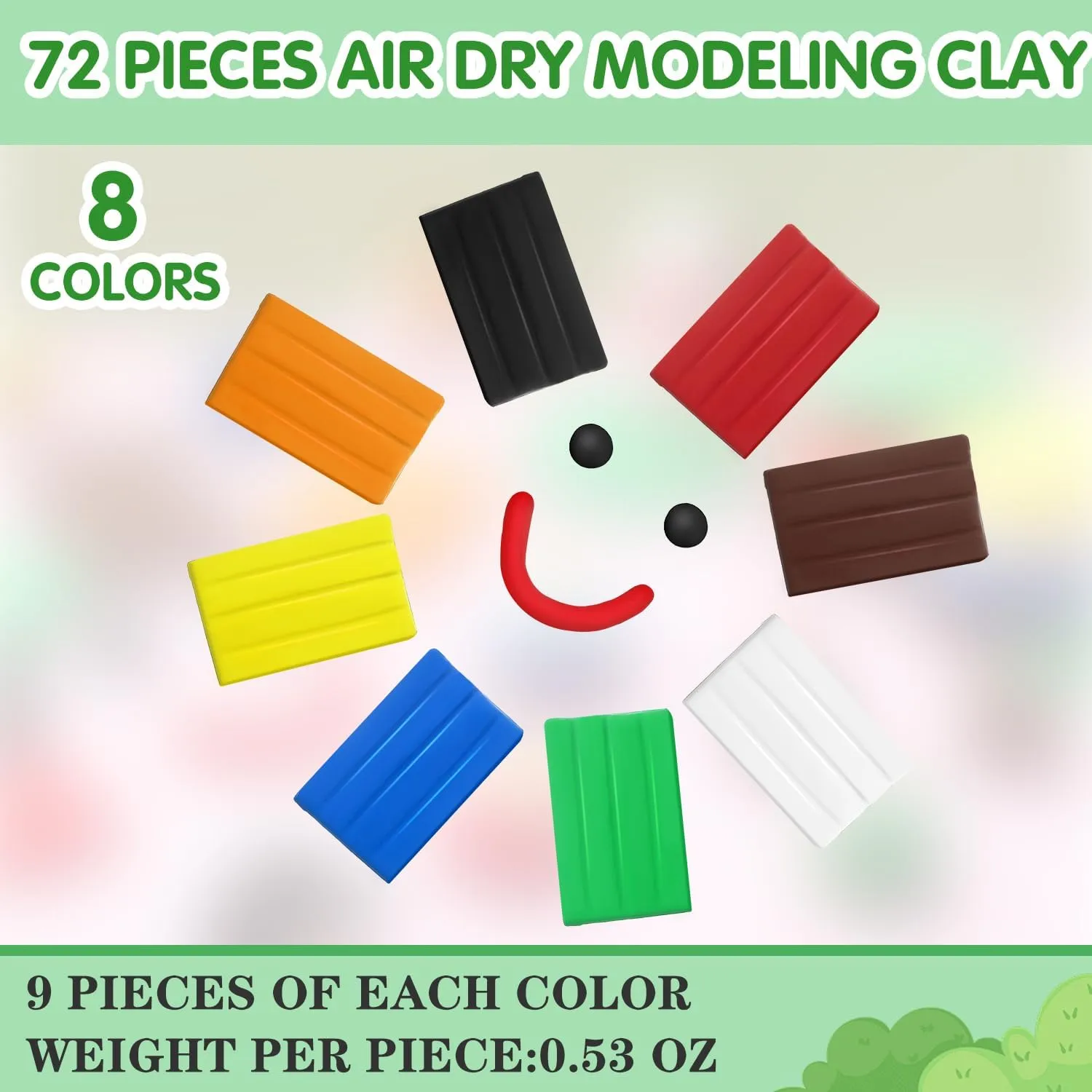 72 Pcs 2.38lbs Air Dry Clay Modeling Magic Ultra Light Modeling Clay for Kids DIY for Sculpting Air Dry School Gift(Bright Color)